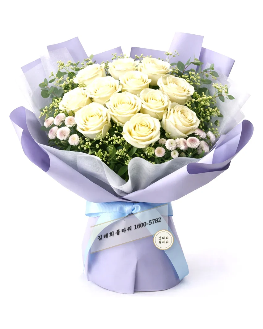 꽃다발 대 화이트